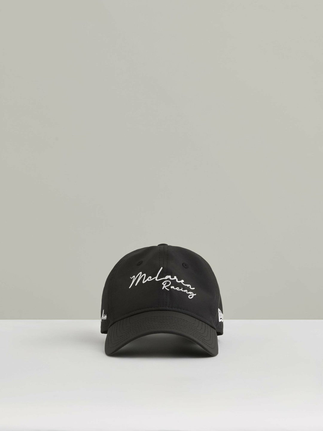 Men Unisex Fit McLaren Racing Logo Embroidered Cap in Black