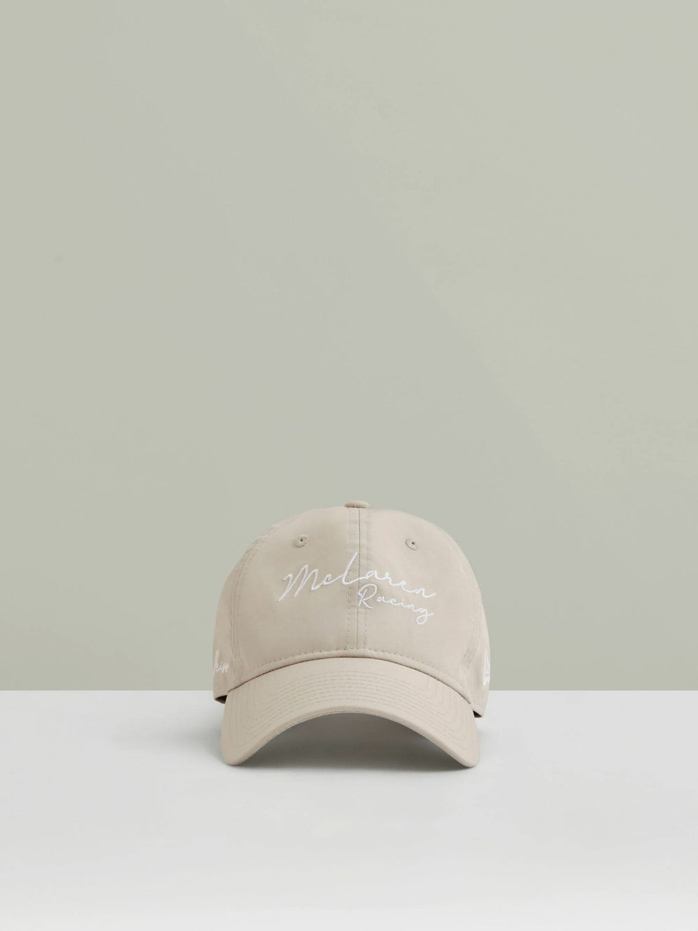 Men McLaren Racing Logo Embroidered Cap Unisex Fit in Stone