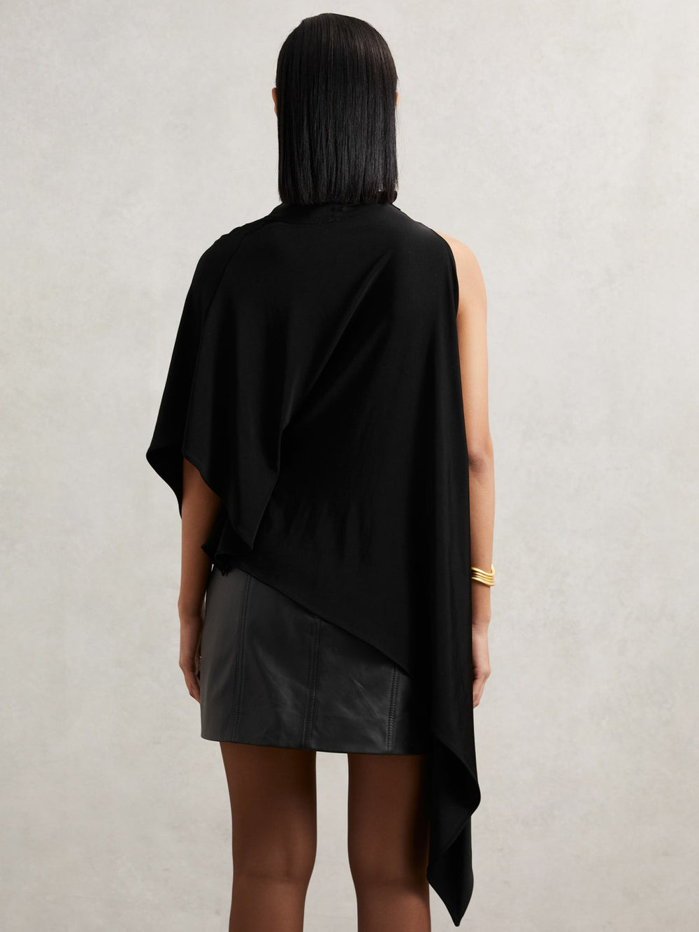 Women Cape Detail Top in Black