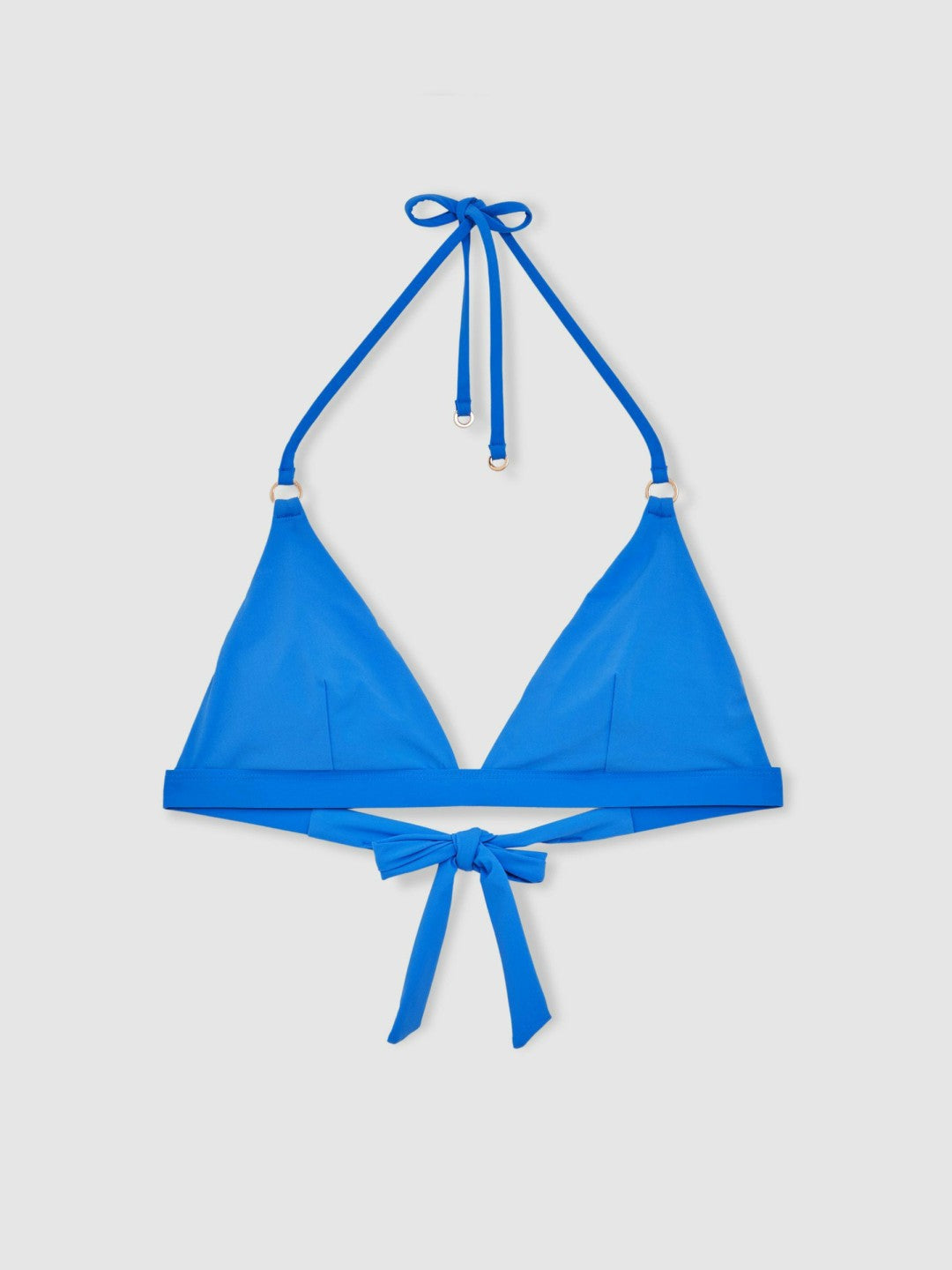 Women Triangle Halterneck Bikini Top in Cornflower Blue