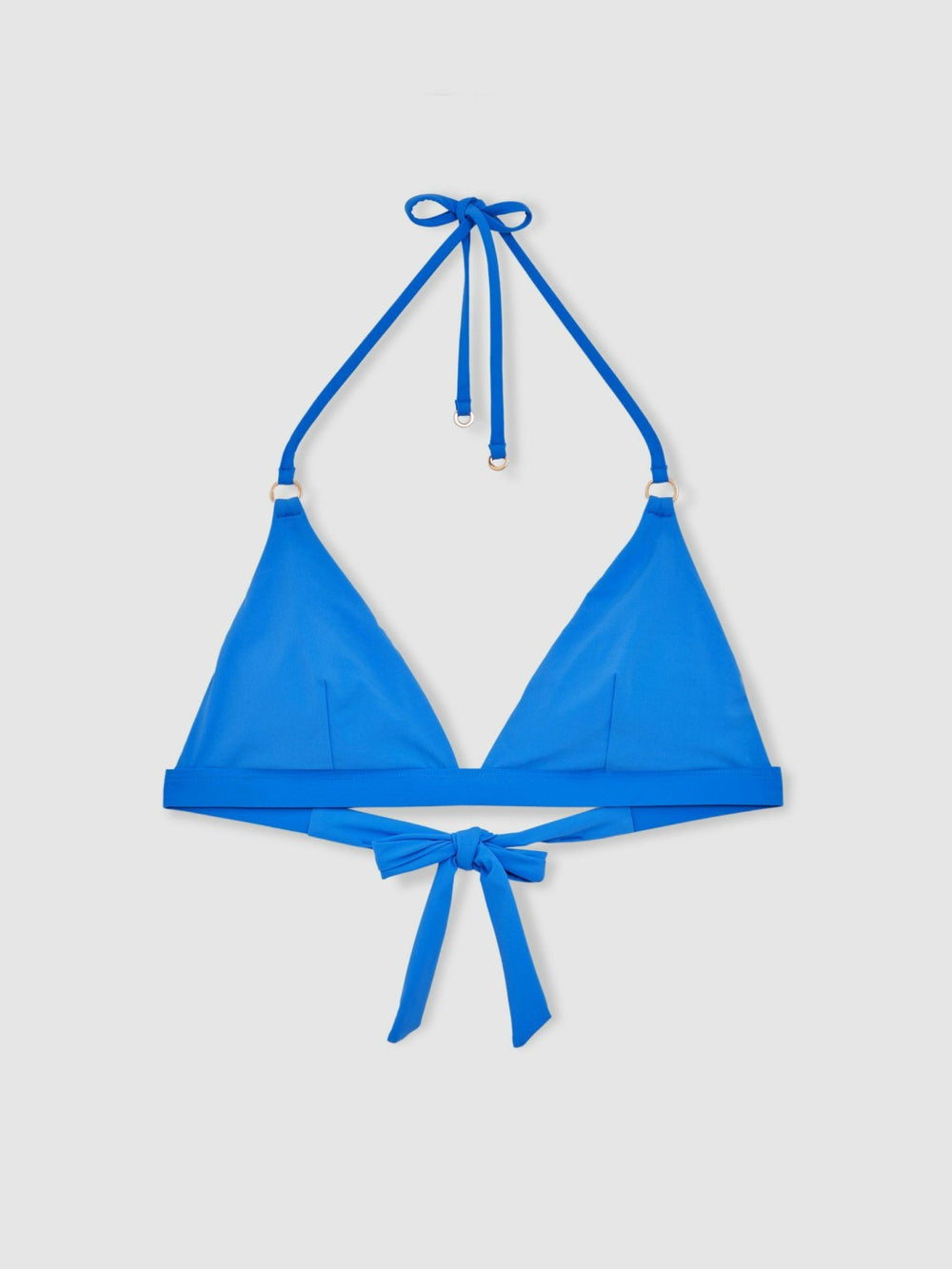 Women Triangle Halterneck Bikini Top in Cornflower Blue