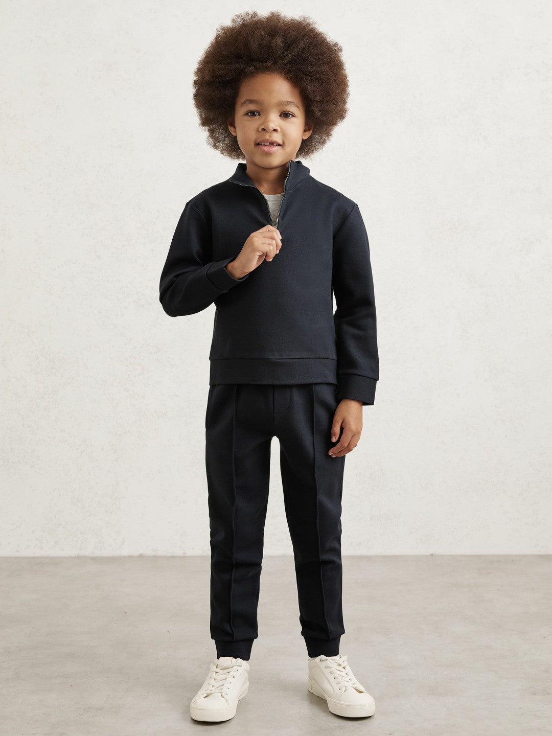 Children & Baby 9-13 yrs Interlock Sweatshirt and Trousers Set in Navy Blue