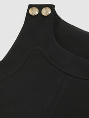 Children & Baby 9-13 yrs Button-Detail Sleeveless Shift Dress in Black