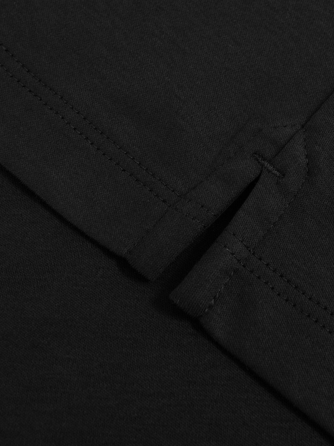 Men Cotton Short-Sleeve Polo Shirt in Black