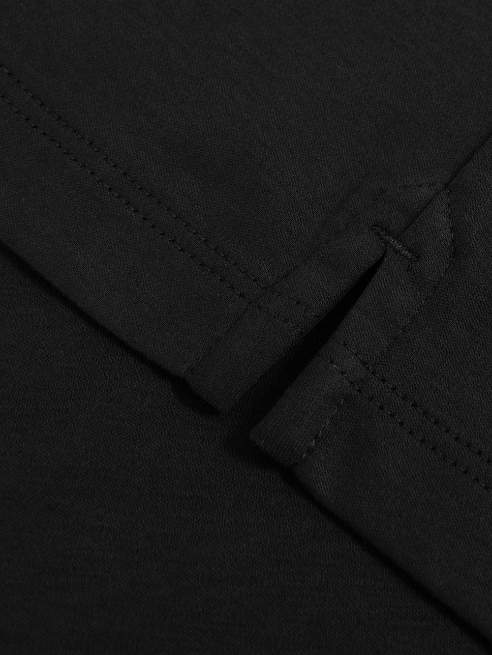 Men Cotton Short-Sleeve Polo Shirt in Black