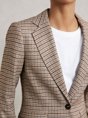 Women Jacket in Neutral Check