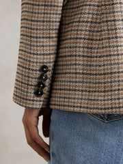 Women Jacket in Neutral Check