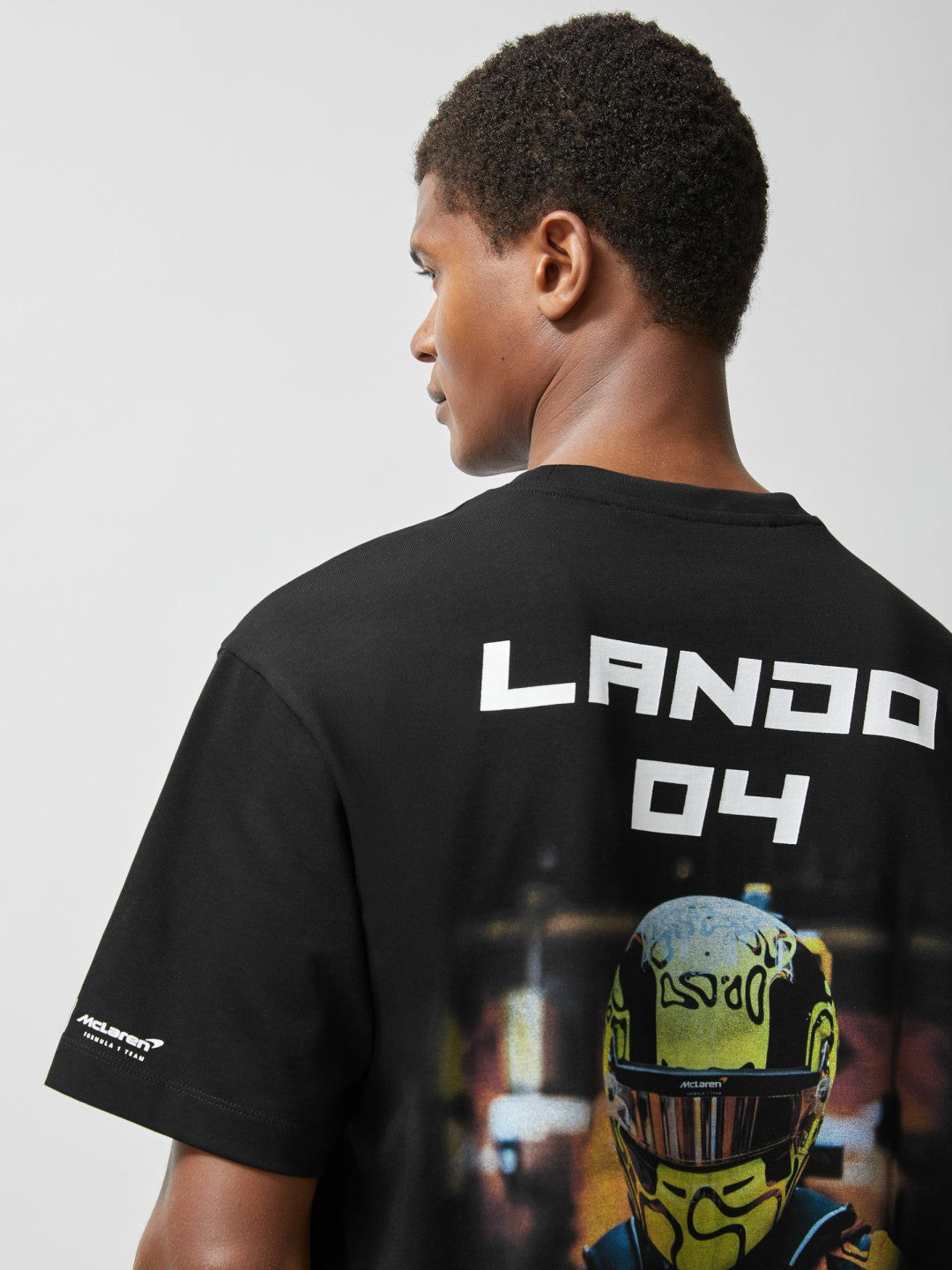 Men McLaren F1 Team Lando-Print T-Shirt Unisex Fit in Black