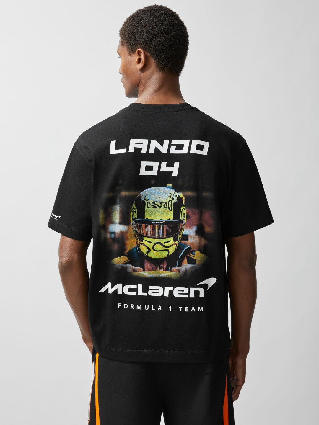 Men McLaren F1 Team Lando-Print T-Shirt Unisex Fit in Black