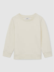 Children & Baby 9-13 yrs Cotton-Blend Textured Sweatshirt in Off White