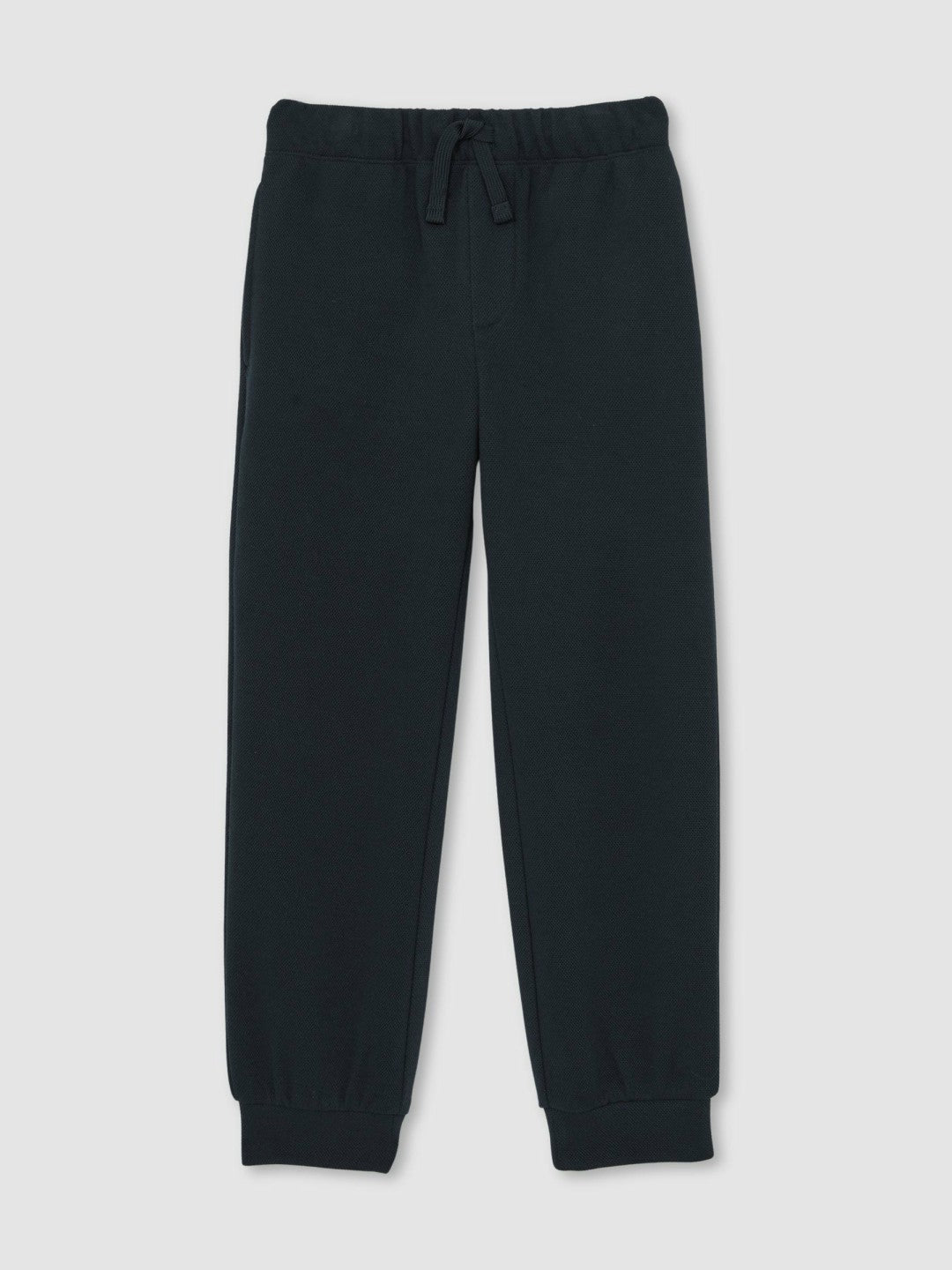 Children & Baby Cotton-Blend Textured Cuffed Joggers in Navy