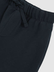 Children & Baby Cotton-Blend Textured Cuffed Joggers in Navy