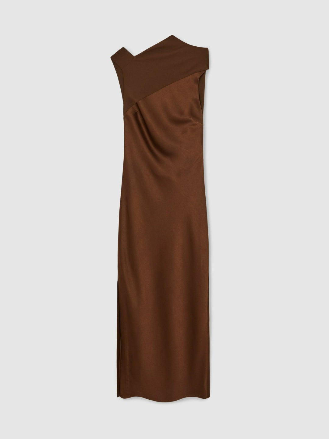 Women Back Detail Midi Dress in Bronze