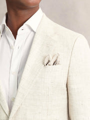 Men Pocket Square in Oatmeal Melange