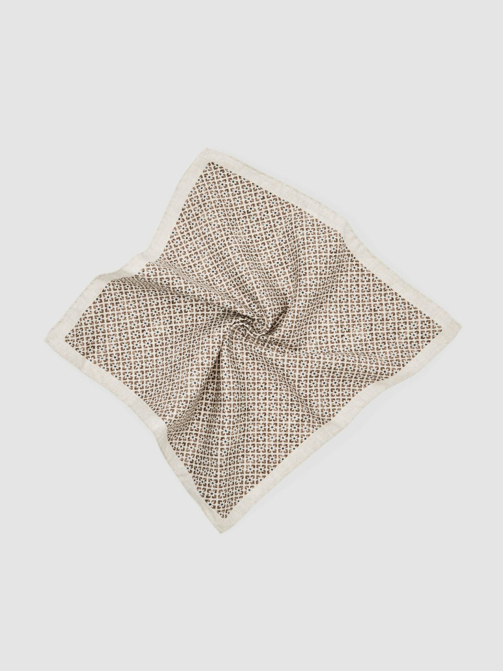 Men Pocket Square in Oatmeal Melange