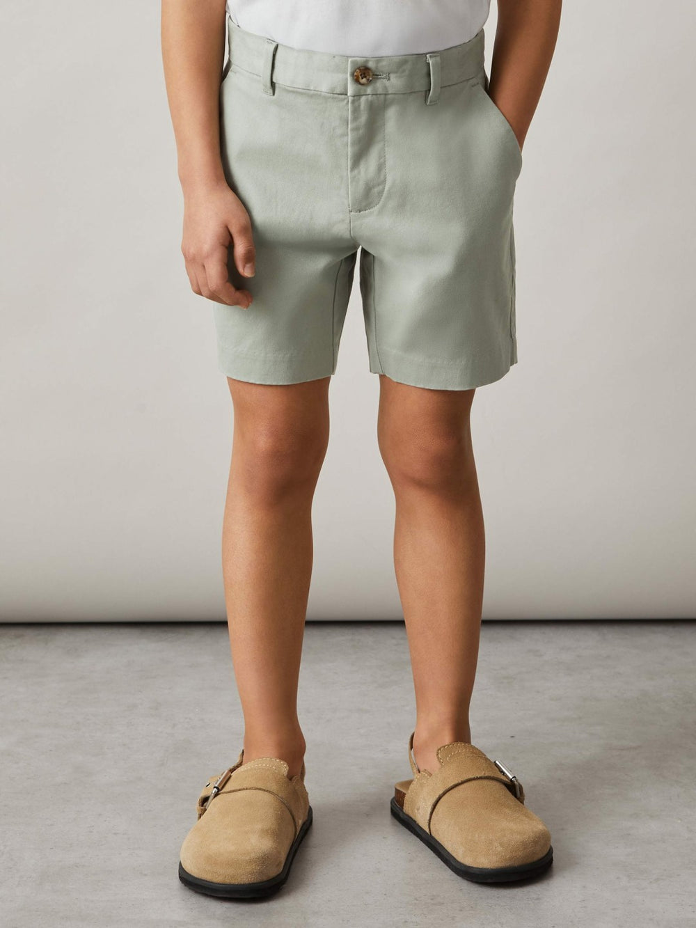 Children & Baby 3-9 yrs Cotton Chino Shorts with Stretch in Pistachio